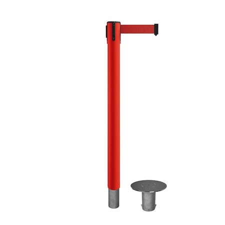 Removable Safety Stanchion Belt Barrier Red Post 14ft.Red Belt